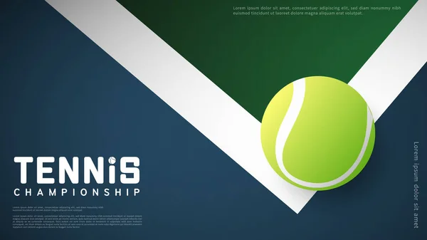 Balle Tennis Ligne Fond Court Illustrations Pour Une Utilisation Dans — Image vectorielle