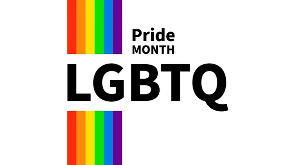 骄傲月 2023年6月 Lgbtq符号与Lgbtq骄傲旗或彩虹色 基于白色背景的Lgbt设计 矢量图Eps — 图库矢量图片