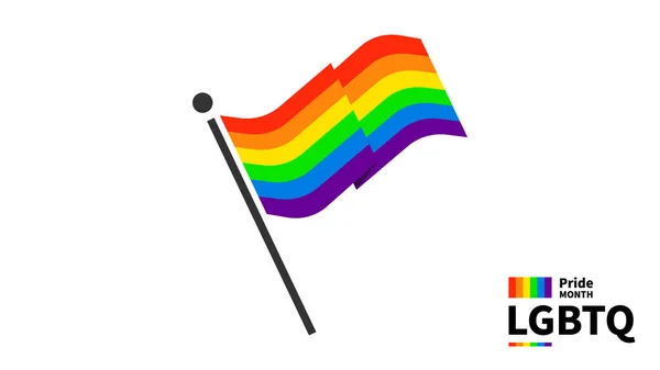 Lgbtq Pride Flag Rainbow Lgbtq Isolated Background Vector Illustration Eps — 图库矢量图片