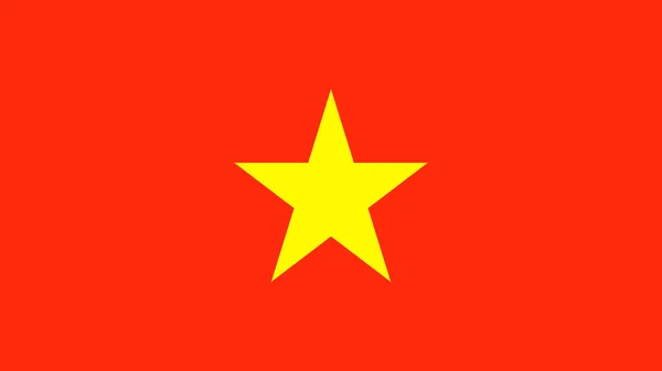 Vietnam Flagga Isolerad Vit Bakgrund Vektor Illustration Eps — Stock vektor