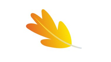 Sonbahar yaprağı, içerik için çevrimiçi veya web, pankart, beyaz arkaplan üzerinde izole edilmiş, Düz Modern tasarım, Görüntü Vektörü EPS 10