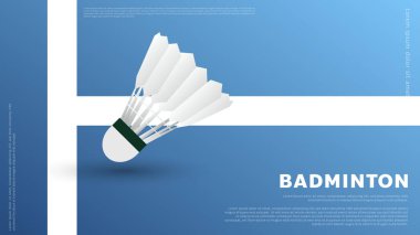 Fotokopi alanı olan Badminton mekik aleti, illüstrasyon Vektör EPS 10