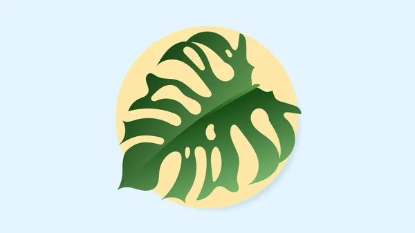 Тропические Листья Листья Растений Зеленые Тропические Пальмовые Листья Джунгли Пальмы — стоковый вектор