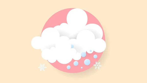 Nuvem Meteorológica Neve Ilustração Conceito Meteorológico Isolado Sobre Fundo Transparente — Vetor de Stock