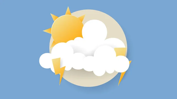 Погода Облачно Иллюстрация Концепции Погоды Изолированы Прозрачном Фоне Плоский Современный — стоковый вектор