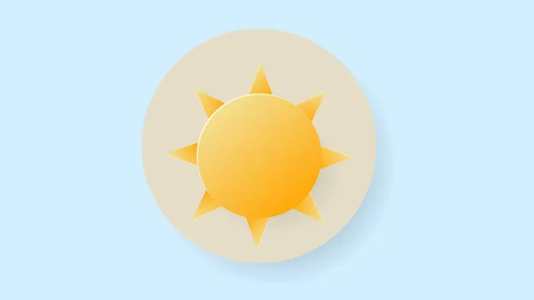 Погода Солнце Иллюстрация Концепции Погоды Изолированы Прозрачном Фоне Плоский Современный — стоковый вектор