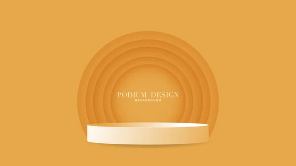 Yellow Podium Minimal Background Stage Podium Display Product Stand Show — стоковий вектор