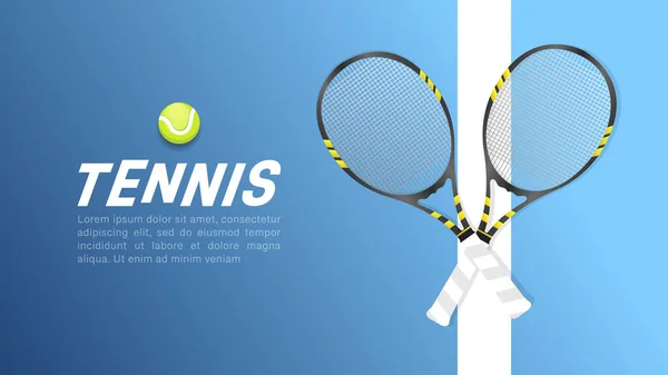 Raqueta Tenis Pelota Tenis Sobre Fondo Pista Tenis Ilustraciones Para — Archivo Imágenes Vectoriales