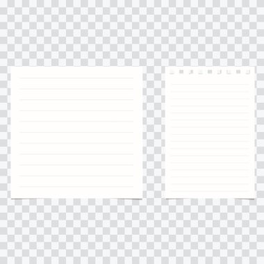 Vektör defter sayfası. Not defteri sayfası. Not defteri sayfası. dizüstü bilgisayar. 