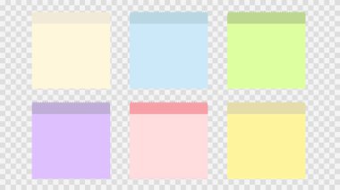 Şeffaf bir arkaplanda boş yapışkan bant vektör kümesi. 