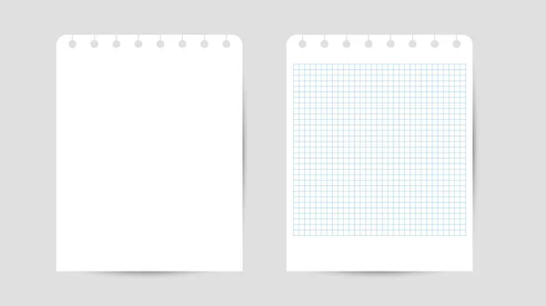 Zápisník Prázdným Listem Papíru — Stockový vektor