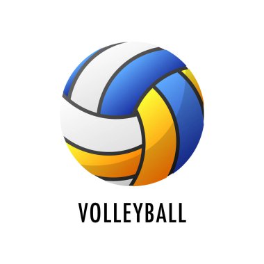 Voleybol sembolü vektörü, voleybol topunun çizgi çizimi, modern tasarım, siyah zemin üzerinde izole edilmiş, illüstrasyon Vector EPS 10, voleybol şampiyonası logosu için kullanılabilir