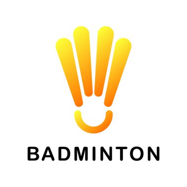 Badminton logo tasarım şablonu. vektör illüstrasyonu