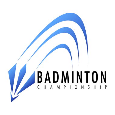 Badminton logo tasarım şablonu. vektör illüstrasyonu