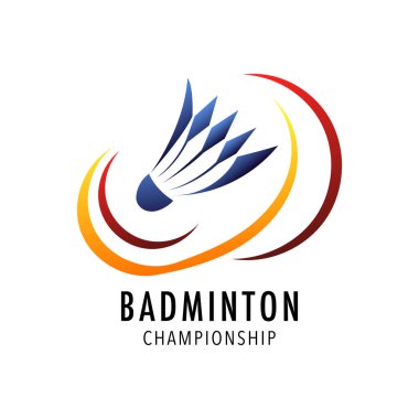 Badminton logo tasarım şablonu. vektör illüstrasyonu