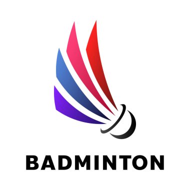 Badminton logo tasarım şablonu. vektör illüstrasyonu