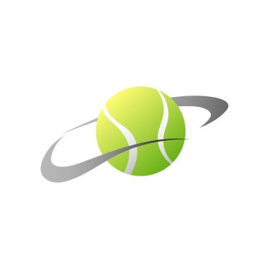 Tenis topu logosu vektör illüstrasyon tasarımı