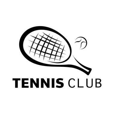 Tenis topu logosu vektör çizimi