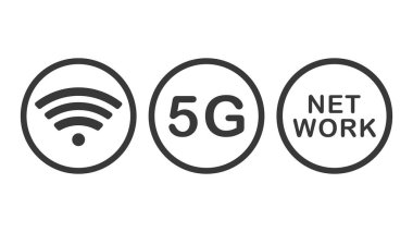 5g simge vektör illüstrasyonu