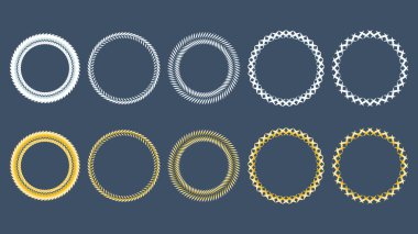 Altın zincirli vektör çerçeveleri.