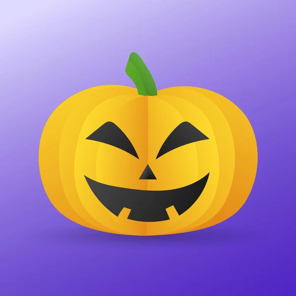 Halloween Pumpkin Icon Vector Illustration — Stock Vector