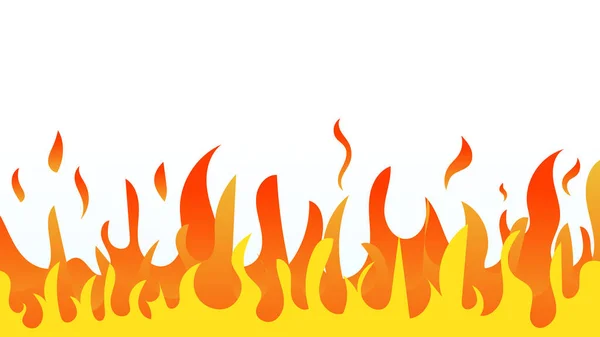 Φωτιά Φλόγες Απομονωμένες Λευκό Φόντο — Διανυσματικό Αρχείο