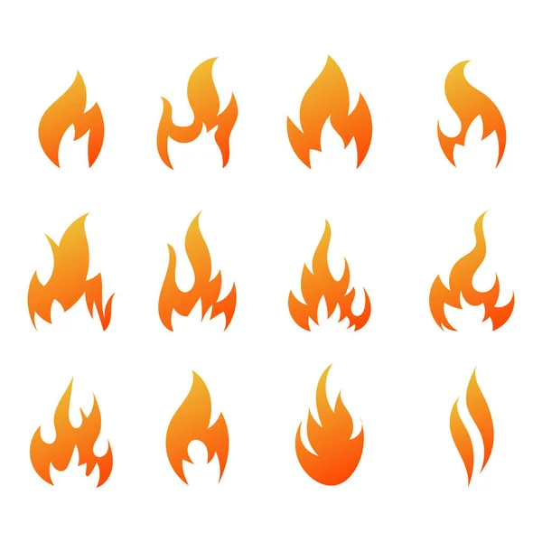 Tűz Lángok Vektor Illusztráció — Stock Vector