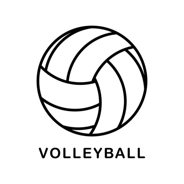 Vector Símbolo Icono Voleibol Dibujo Línea Una Pelota Voleibol Diseño — Vector de stock