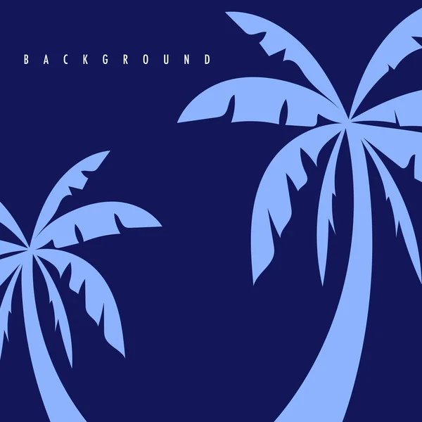 Palmiye Ağaçları Güneşli Yaz Arkaplanı — Stok Vektör