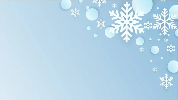 Christmas Background Snowflakes Snow Vector Illustration — Stock Vector