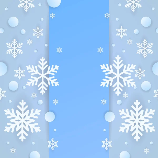 Kerst Achtergrond Met Sneeuwvlokken Vectorillustratie — Stockvector