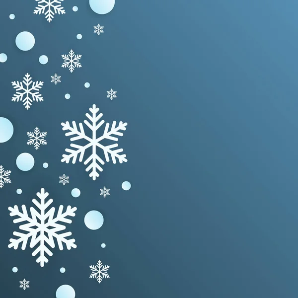 Christmas Background Snowflakes Vector Illustration — Stock Vector