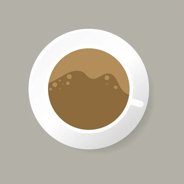 Ikona Filiżanki Kawy Płaska Ilustracja Ikon Wektorowych Cięcia Papieru Projektowania — Wektor stockowy