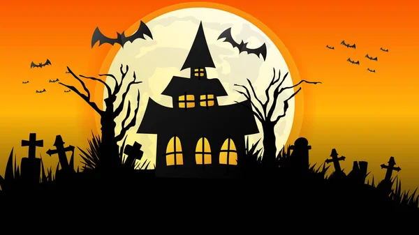 Halloween Fundo Com Abóboras Morcegos —  Vetores de Stock