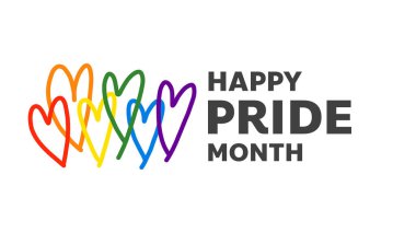 Gurur bayrağı veya gökkuşağı renkleri, insan hakları veya çeşitlilik kavramına sahip LGBTQ Onur Ayı, beyaz arkaplanda izole edilmiş, Vektör illüstrasyon EPS 10