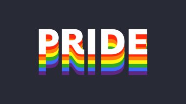 Gurur bayrağı veya gökkuşağı renkleri, insan hakları veya çeşitlilik kavramına sahip LGBTQ Onur Ayı, beyaz arkaplanda izole edilmiş, Vektör illüstrasyon EPS 10