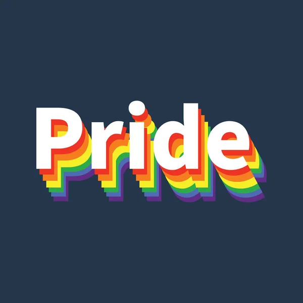 プライド月間 Lgbtq誇り高い旗や虹色を持つシンボル 人権や多様性の概念 青の背景に隔離された ベクトルイラストEps — ストックベクタ