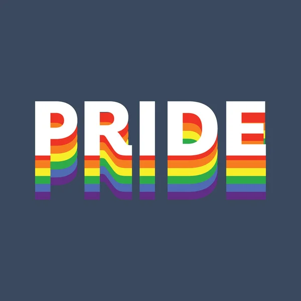 プライド月間 Lgbtq誇り高い旗や虹色を持つシンボル 人権や多様性の概念 白い背景に隔離された ベクトルイラストEps — ストックベクタ