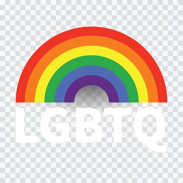 在六月的骄傲月Lgbtq象征与骄傲旗或彩虹色 人权或多样性概念 孤立在透明的背景 说明向量Eps — 图库矢量图片