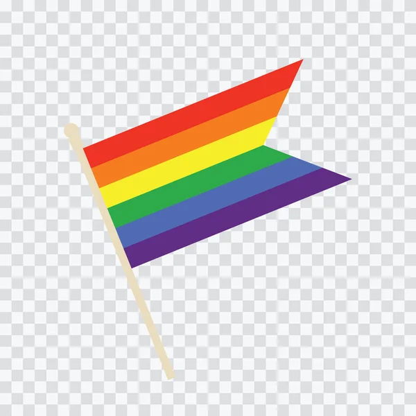 プライドフラグまたは虹色6月のプライド月間Lgbtqシンボル 人権または多様性の概念 透明背景に隔離された イラストベクトルEps — ストックベクタ