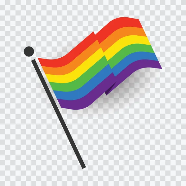 Bandera Del Orgullo Colores Del Arco Iris Mes Del Orgullo — Archivo Imágenes Vectoriales