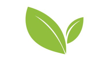 Yaprak doğa logo şablonu vektörü 