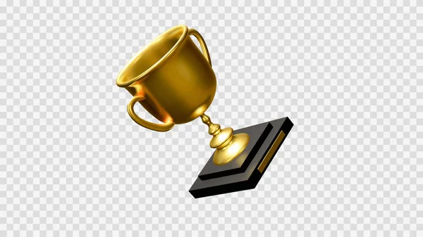 Trophy Cup Isolated Black Background — Stock Vector