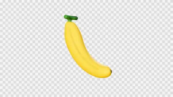 Векторна Ілюстрація Реалістичного Зеленого Жовтого Банана — стоковий вектор