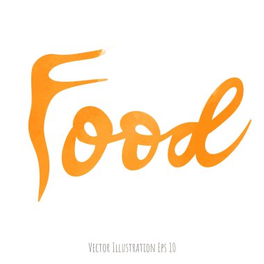 Yiyecek logosu. Vektör çizimi. yemek logosu.