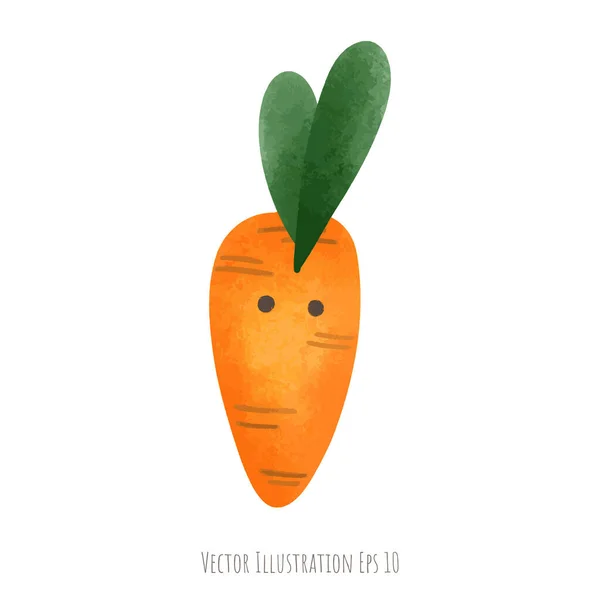 Aquarell Karotten Ikone Vektorillustration — Stockvektor