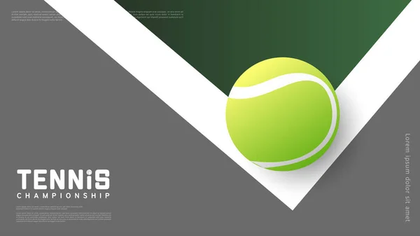 テニス ポスター デザイン ベクトル図 — ストックベクタ