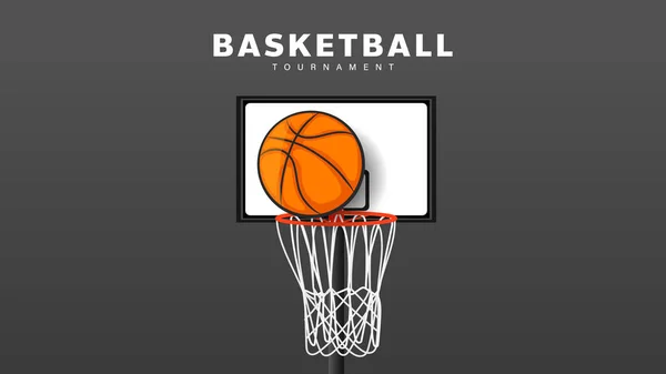 Basketball Ball Mit Einem Basketball — Stockvektor