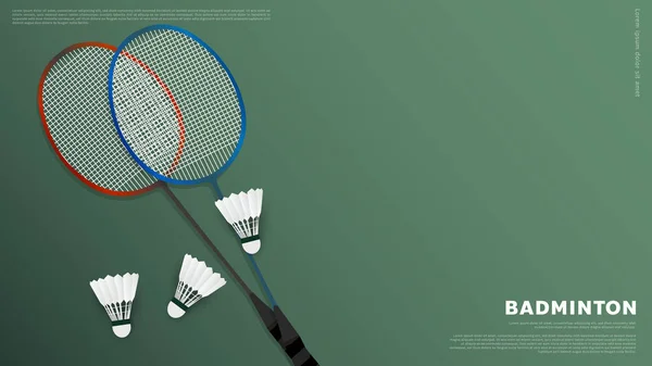 Realistic Badminton Badminton Shuttcock Vector Illustration Isolated Black Shuttlecock Badminton — Stock Vector