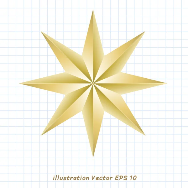 Икона Звезды Рождество Символ Новогоднего Украшения Вектор — стоковый вектор